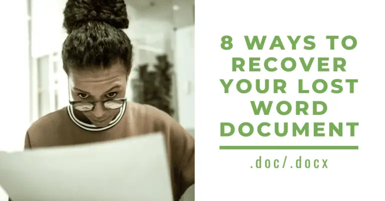 8 Ways to Recover a Lost Word Document (.doc / .docx)