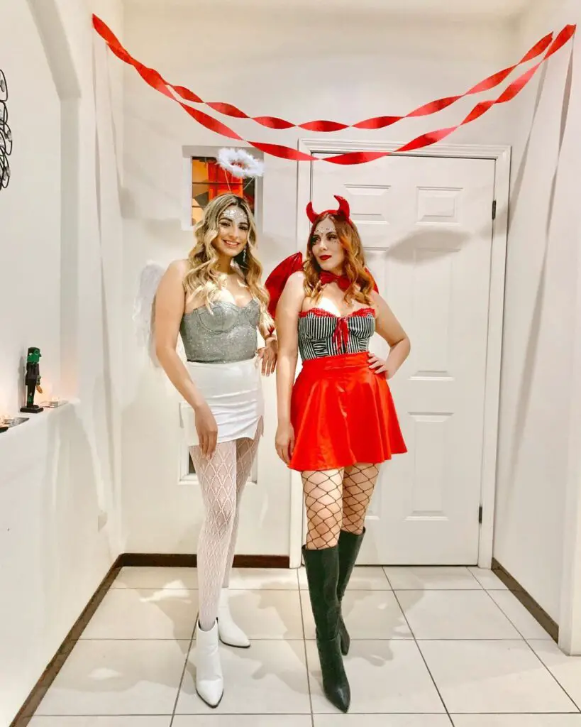 devil and angle costume for couples