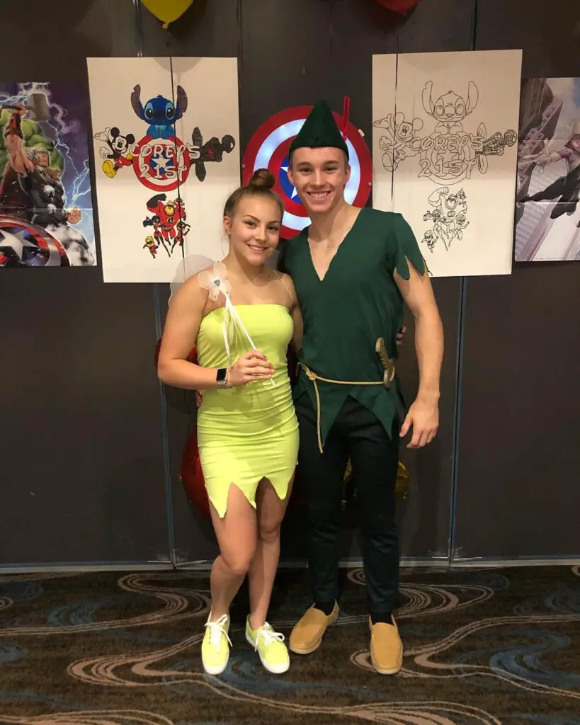 peterpan and tinkerbell couple costume for halloween