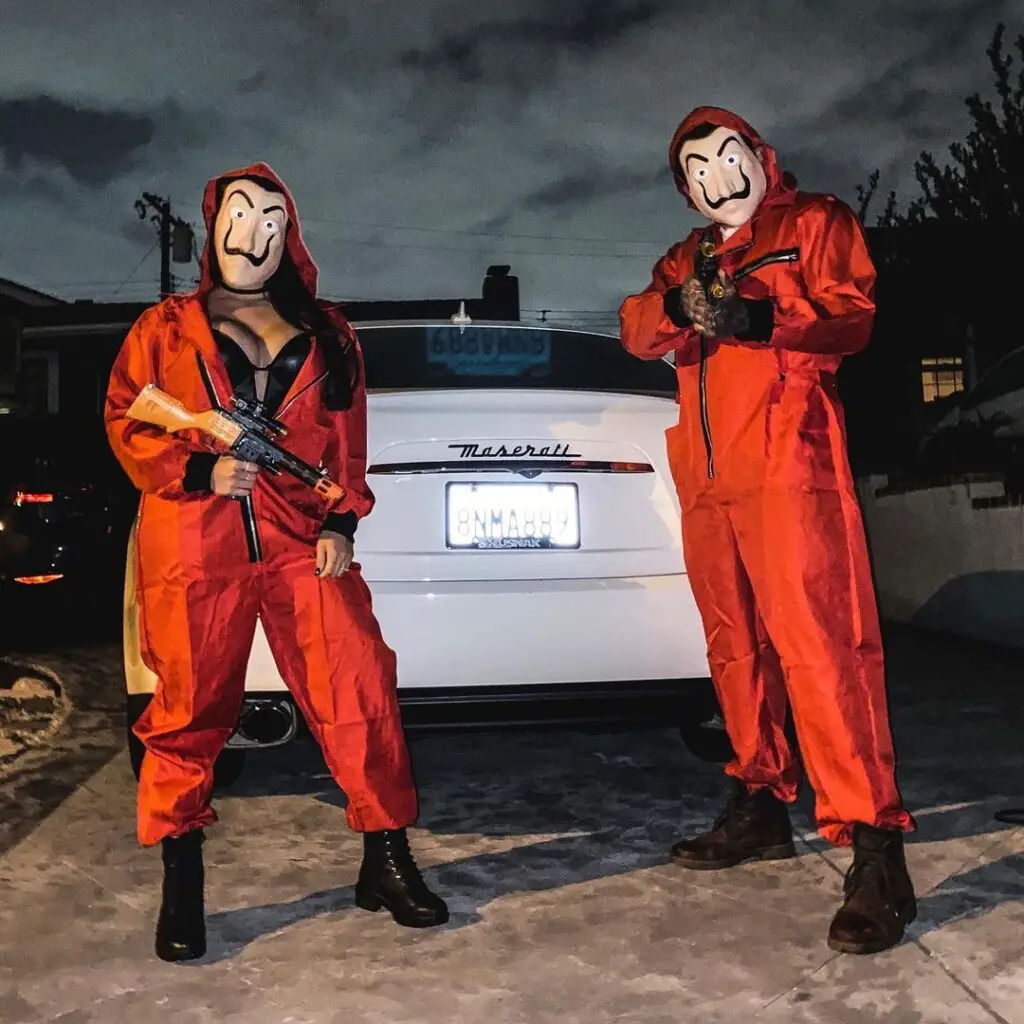 money heist scary halloween costume for a couple