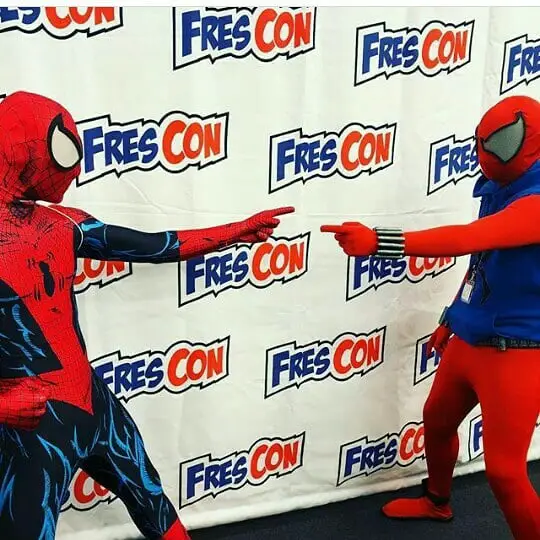 pointing spiderman duo costume ideas for guys