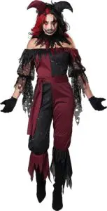 evil jester woman halloween costume